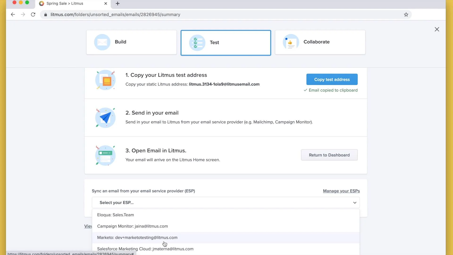 Importing code into Litmus