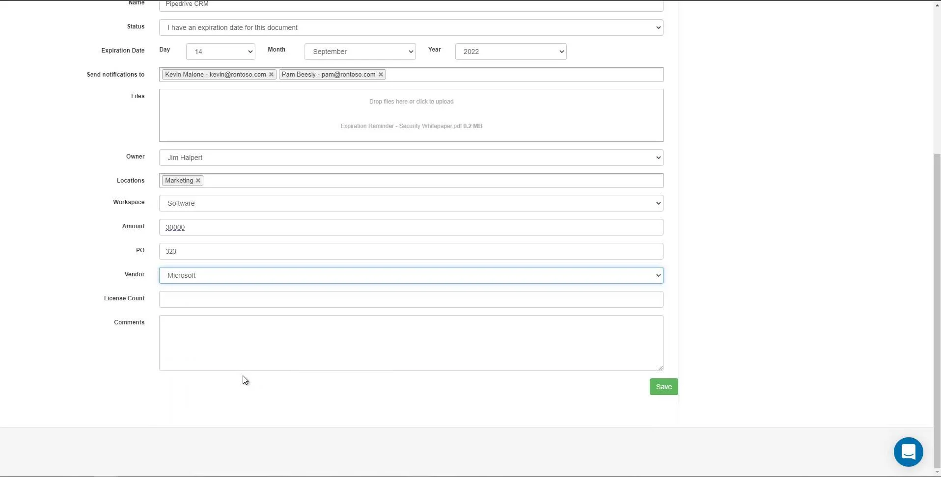 Software License Management Software Expiration Reminder
