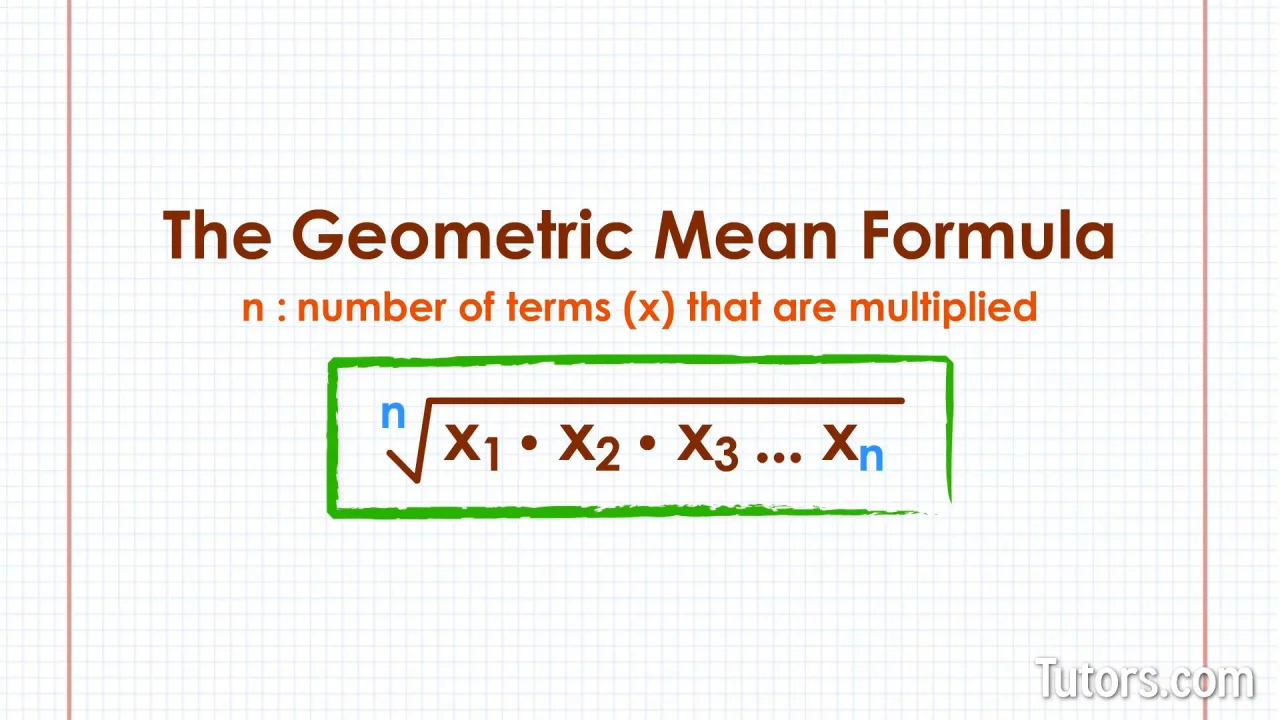 Geometric Mean Video How To Find Formula Definition Tutors Com
