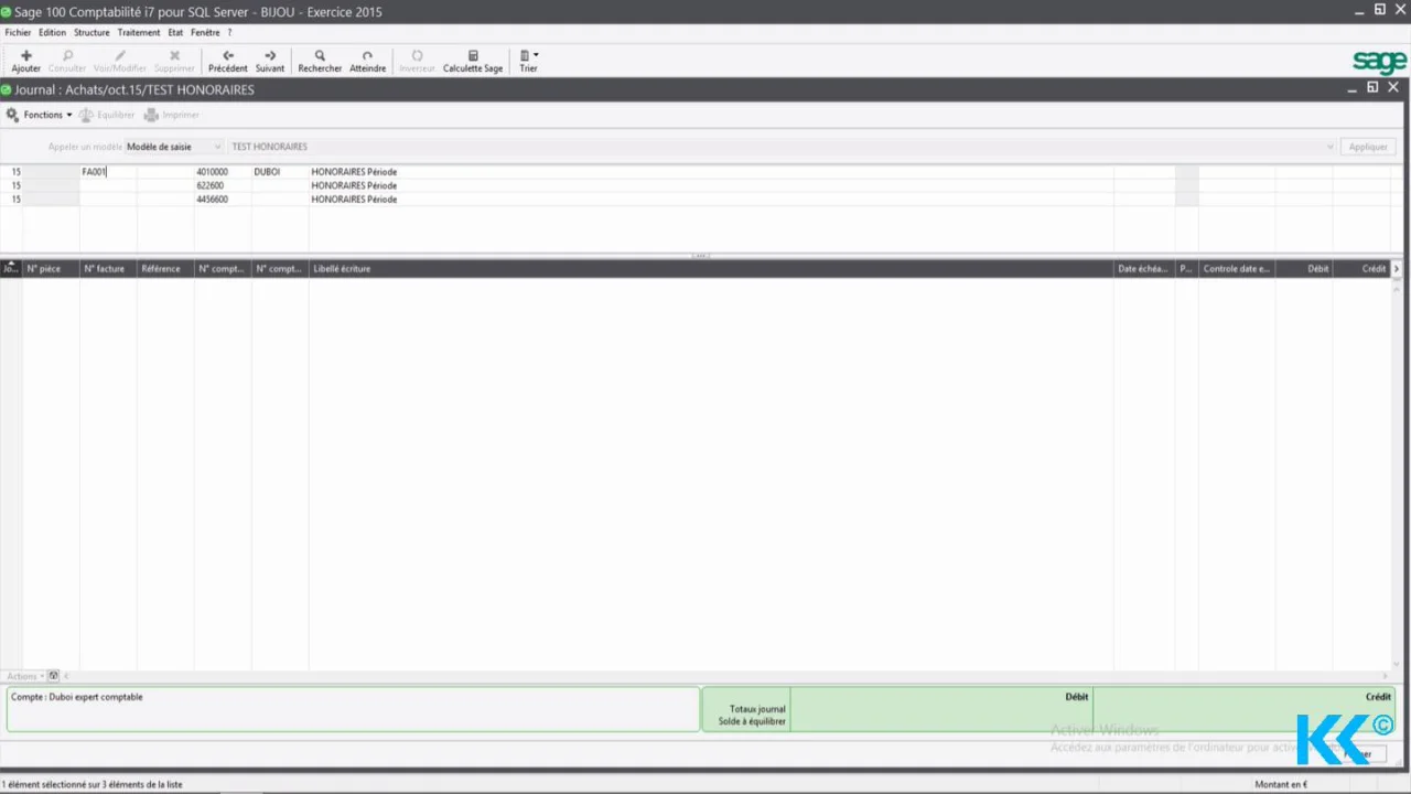 Sage 100 Comptabilite Menu Structure Les Modeles De Saisie