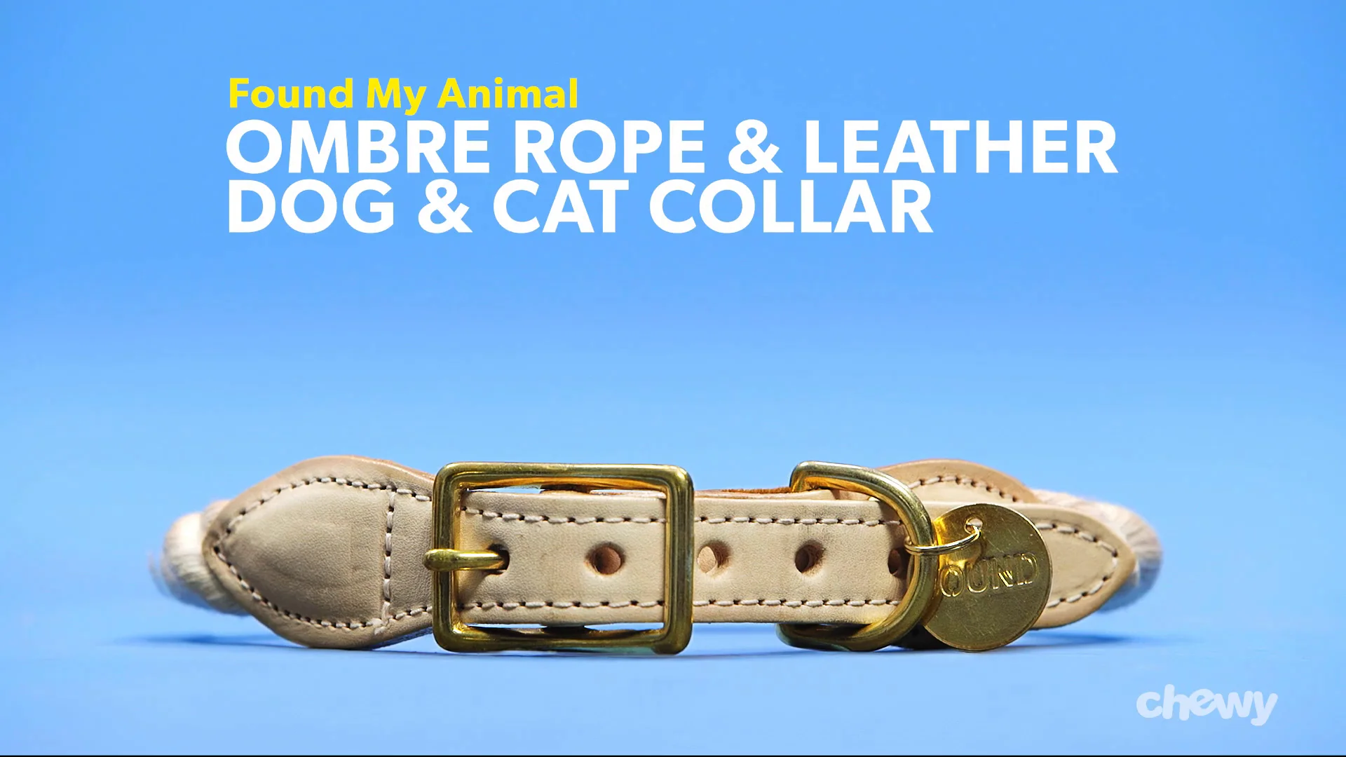 ombre rope dog collar