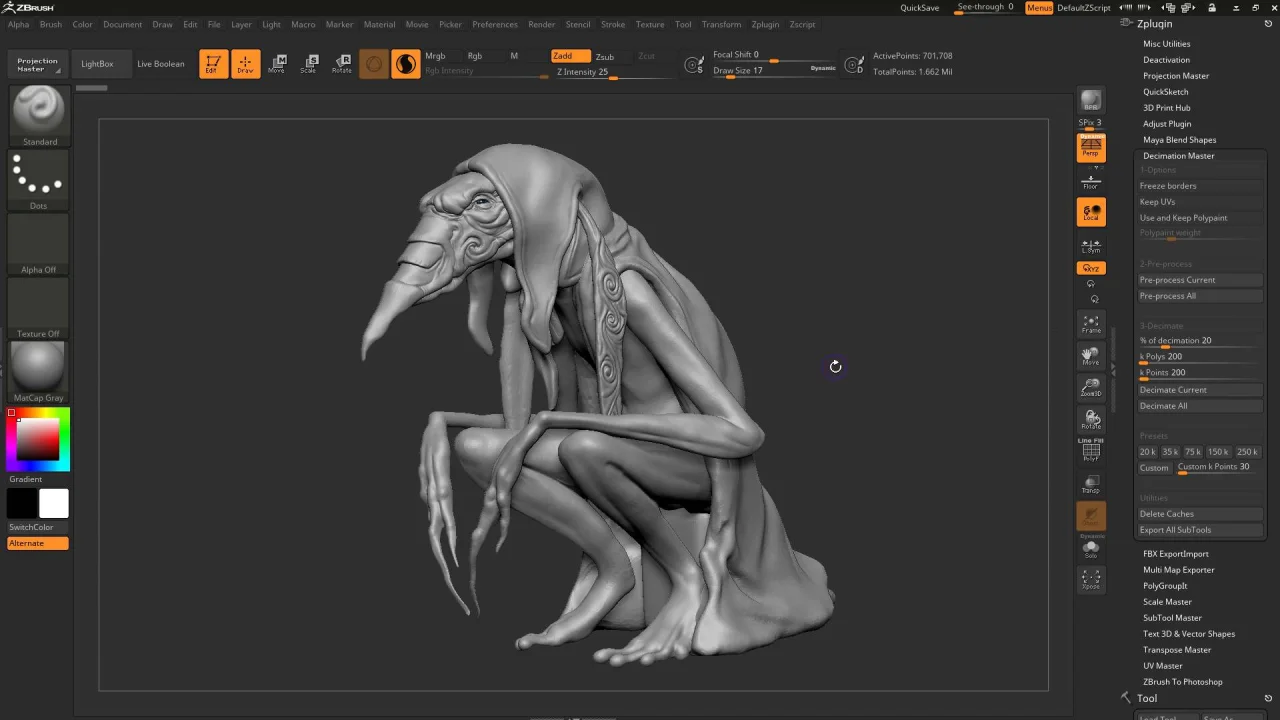 Zclassroom Lesson Using Decimation Master With Sculptris Pro